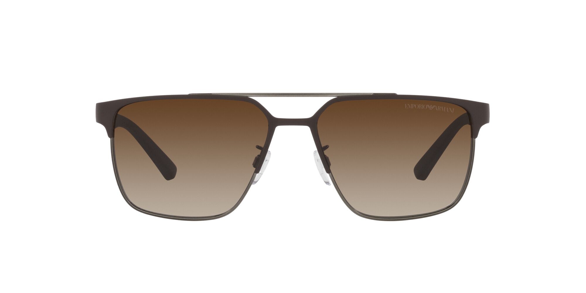 Sonnenbrillen Emporio Armani EA 2134 (316113) farbe marrone opaco/gunmetal form quadratisch gläser marrone sfumato