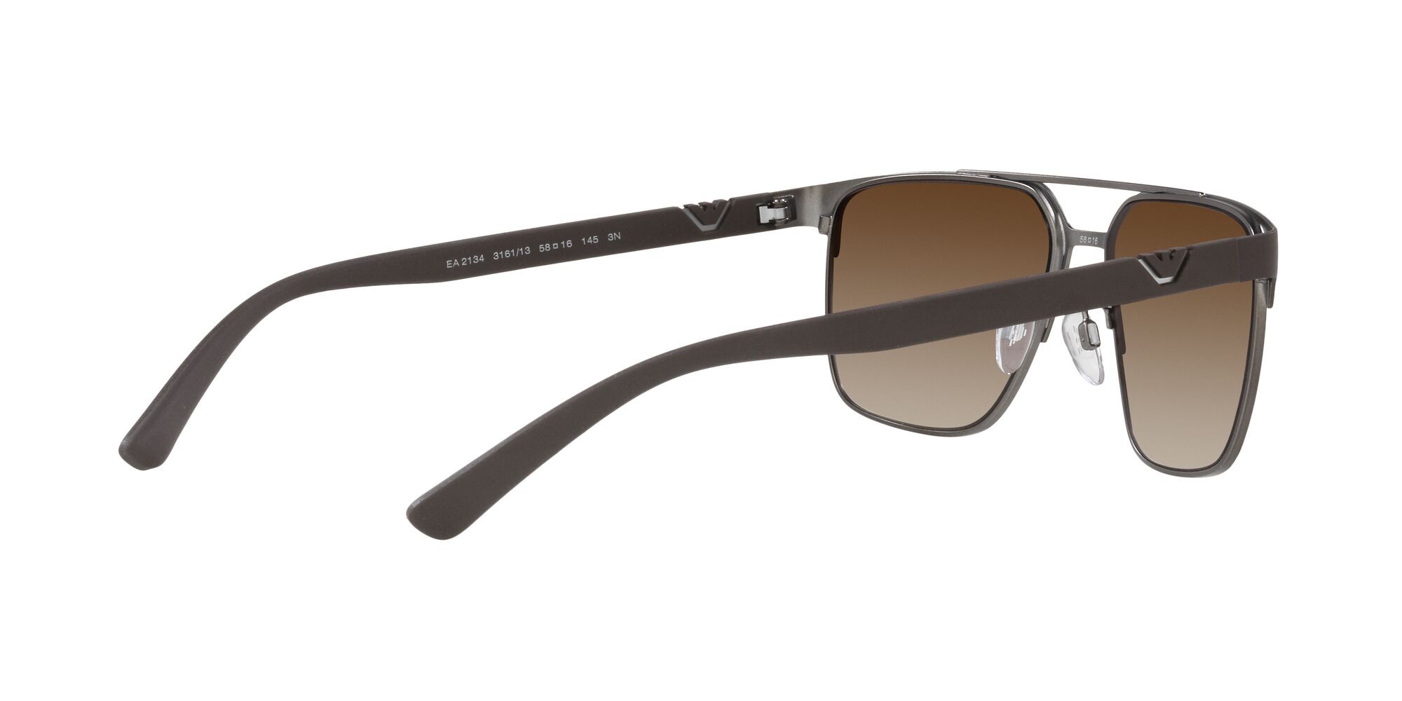 Sonnenbrillen Emporio Armani EA 2134 (316113) farbe marrone opaco/gunmetal form quadratisch gläser marrone sfumato