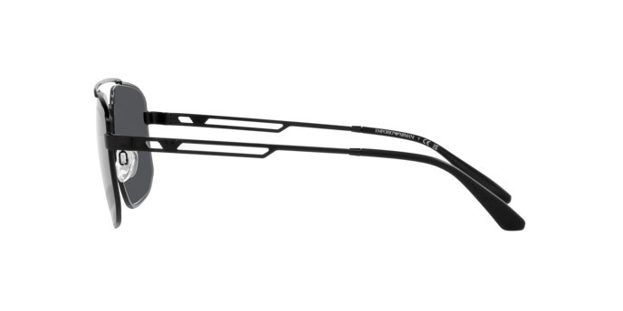 Sunglasses Emporio Armani EA 2139 (300187) color nero opaco shape rectangle lenses grigio scuro