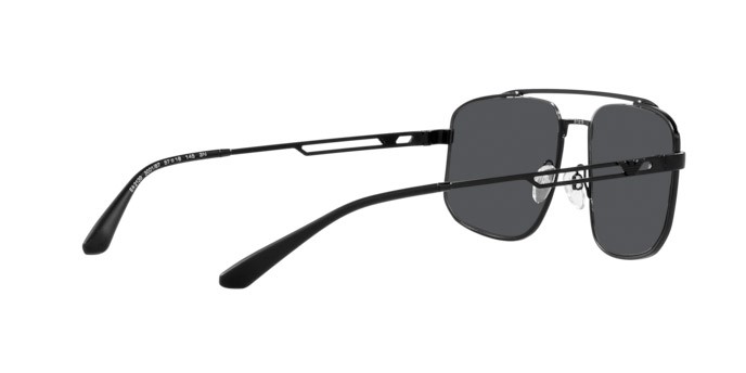 Sunglasses Emporio Armani EA 2139 (300187) color nero opaco shape rectangle lenses grigio scuro