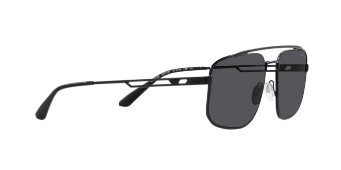 Sunglasses Emporio Armani EA 2139 (300187) color nero opaco shape rectangle lenses grigio scuro
