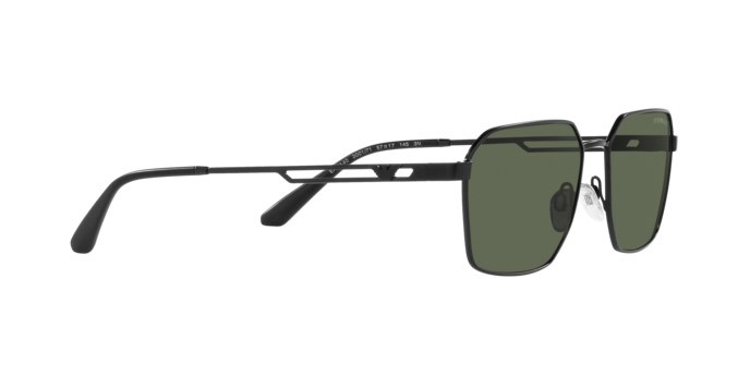 Sonnenbrillen Emporio Armani EA 2140 (300171) farbe nero opaco form rechteckig gläser verde scuro