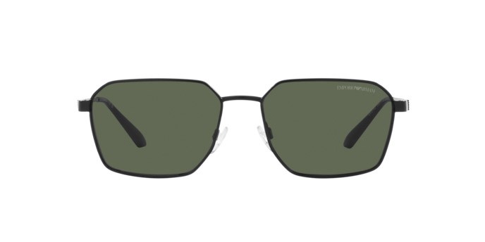 Sonnenbrillen Emporio Armani EA 2140 (300171) farbe nero opaco form rechteckig gläser verde scuro