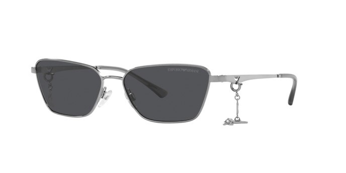 Sonnenbrillen Emporio Armani EA 2141 (301087) farbe gunmetal lucido form quadratisch gläser grigio scuro