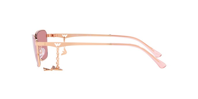 Occhiali da sole Emporio Armani EA 2141 (301184) colore rose gold lucido forma quadrato lenti rosa