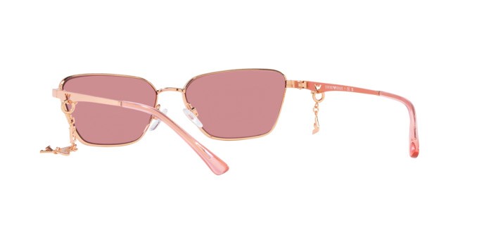 Occhiali da sole Emporio Armani EA 2141 (301184) colore rose gold lucido forma quadrato lenti rosa