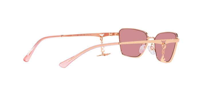 Occhiali da sole Emporio Armani EA 2141 (301184) colore rose gold lucido forma quadrato lenti rosa
