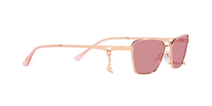 Occhiali da sole Emporio Armani EA 2141 (301184) colore rose gold lucido forma quadrato lenti rosa
