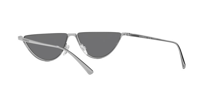 Sonnenbrillen Emporio Armani EA 2143 (30156G) farbe argento lucido form oval gläser grigio argento specchiato