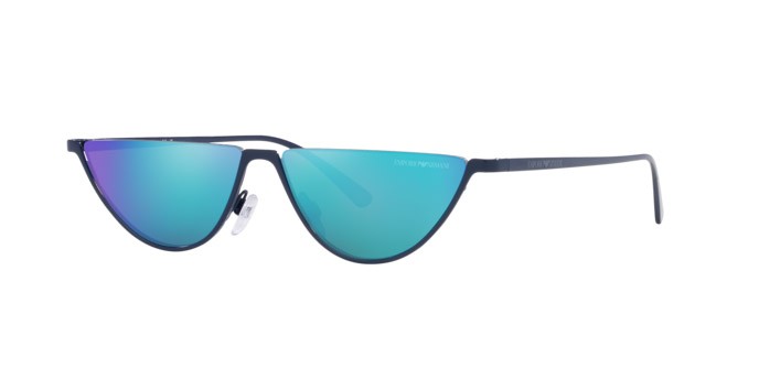 Sonnenbrillen Emporio Armani EA 2143 (301925) farbe blu lucido form oval gläser verde chiaro blu specchiato