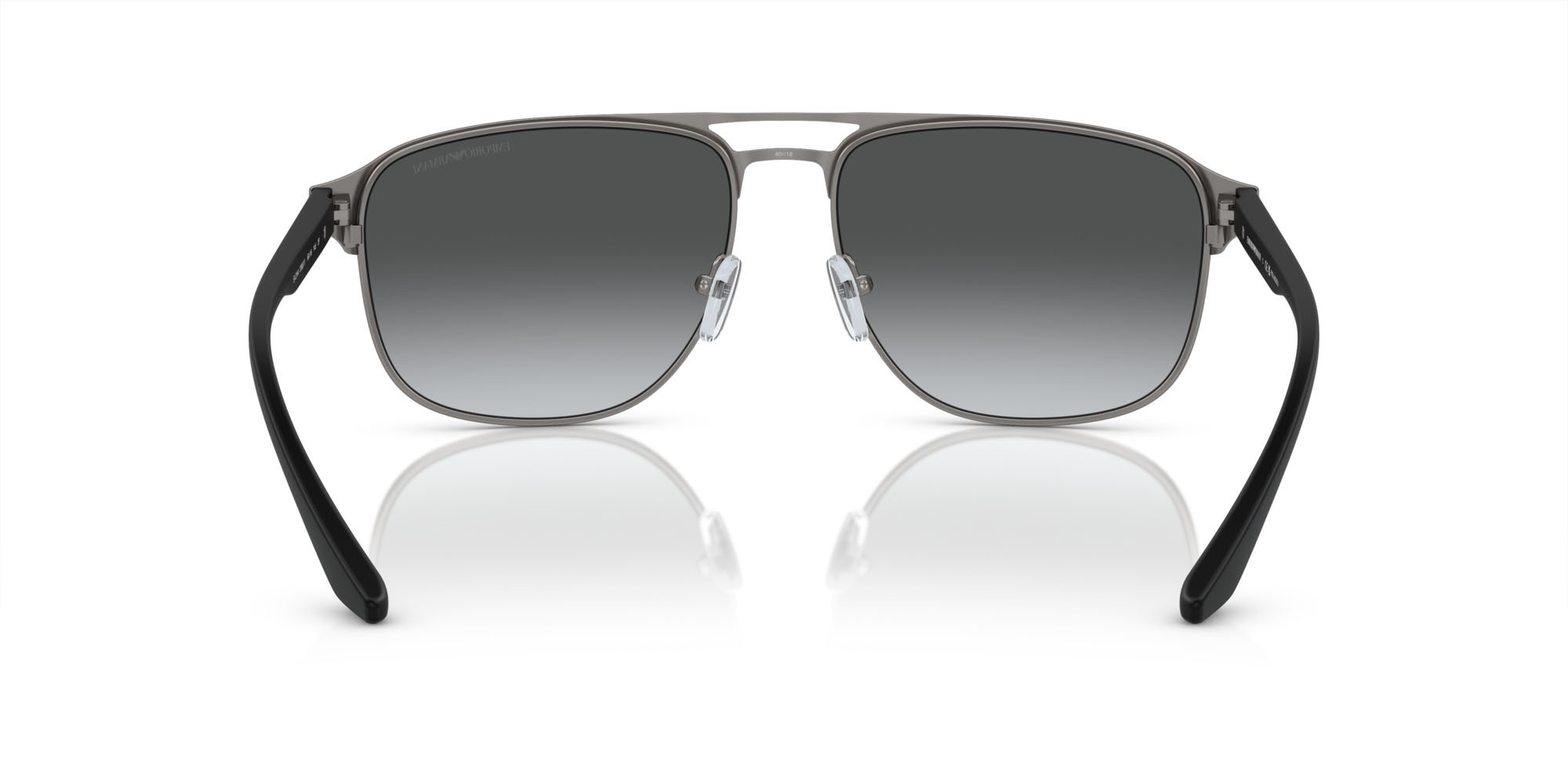 Sonnenbrillen Emporio Armani EA 2144 (336511) farbe gunmetal opaco/nero form aviator gläser polar grigia sfumata