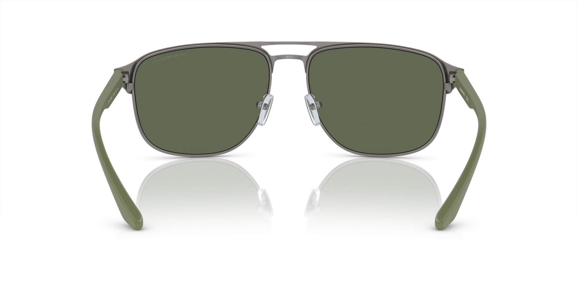 Sonnenbrillen Emporio Armani EA 2144 (336771) farbe gunmetal opaco/verde salvia form aviator gläser verde scuro