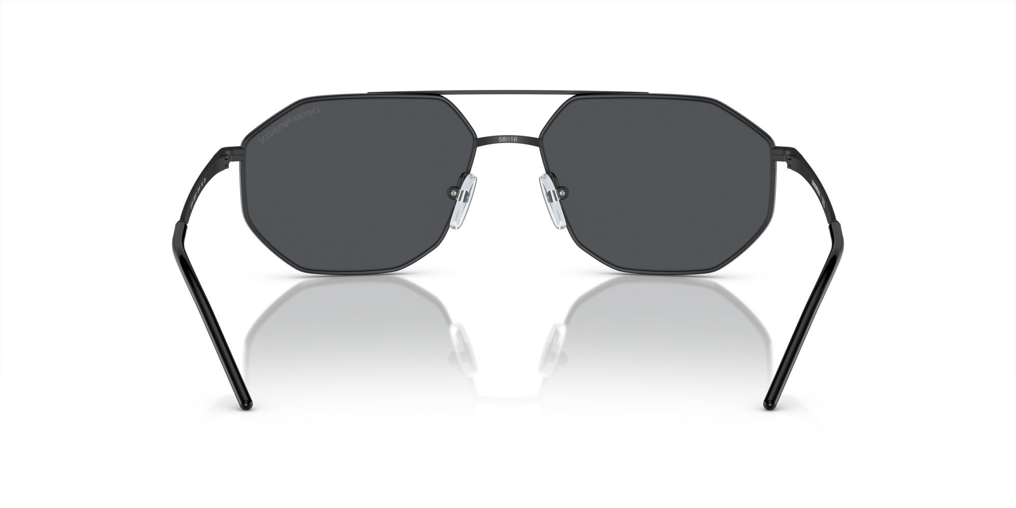 Sunglasses Emporio Armani EA 2147 (300187) color nero opaco shape irregular lenses grigio scuro