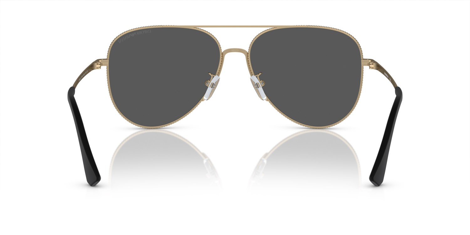 Sonnenbrillen Emporio Armani EA 2149D (337187) farbe oro pallido opaco form aviator gläser grigio scuro