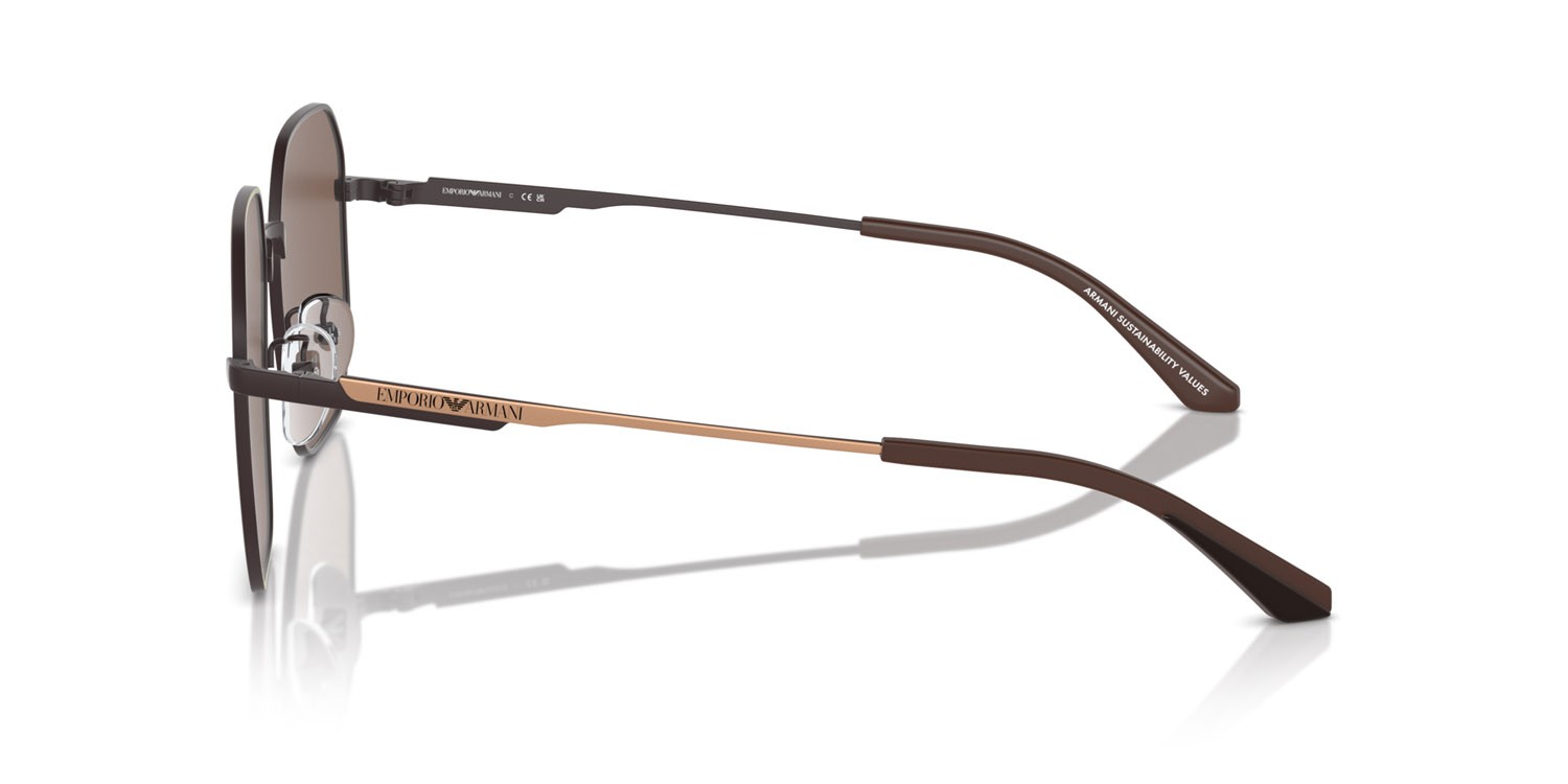 Sonnenbrillen Emporio Armani EA 2154D (320173) farbe marrone opaco form aviator gläser marrone scuro