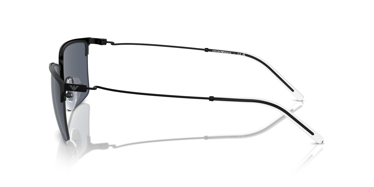 Occhiali da sole Emporio Armani EA 2155 (300187) colore nero opaco forma quadrato lenti grigio scuro