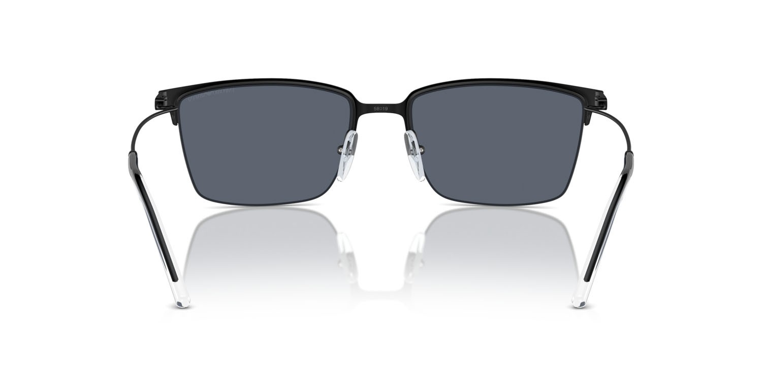 Occhiali da sole Emporio Armani EA 2155 (300187) colore nero opaco forma quadrato lenti grigio scuro