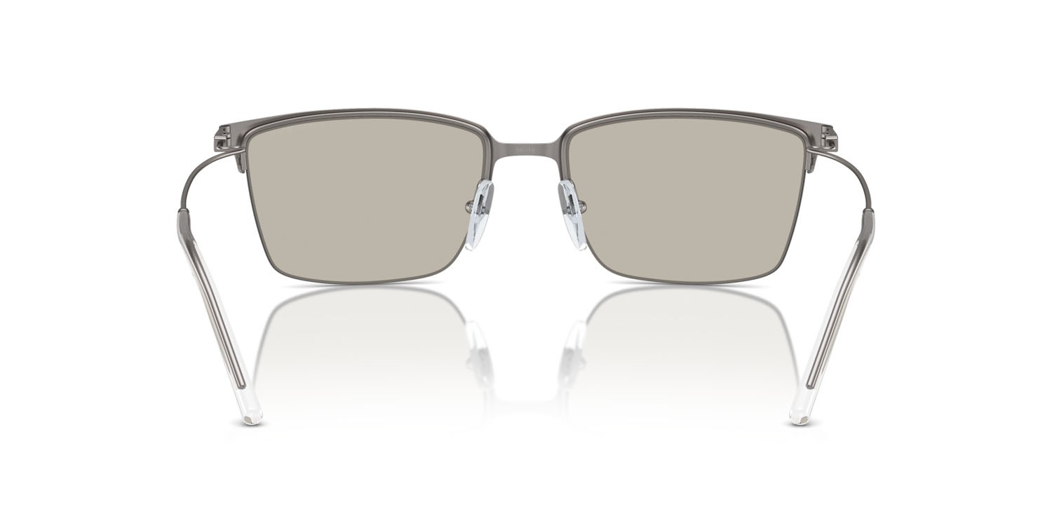 Occhiali da sole Emporio Armani EA 2155 (3003/3) colore gunmetal opaco forma quadrato lenti marrone chiaro