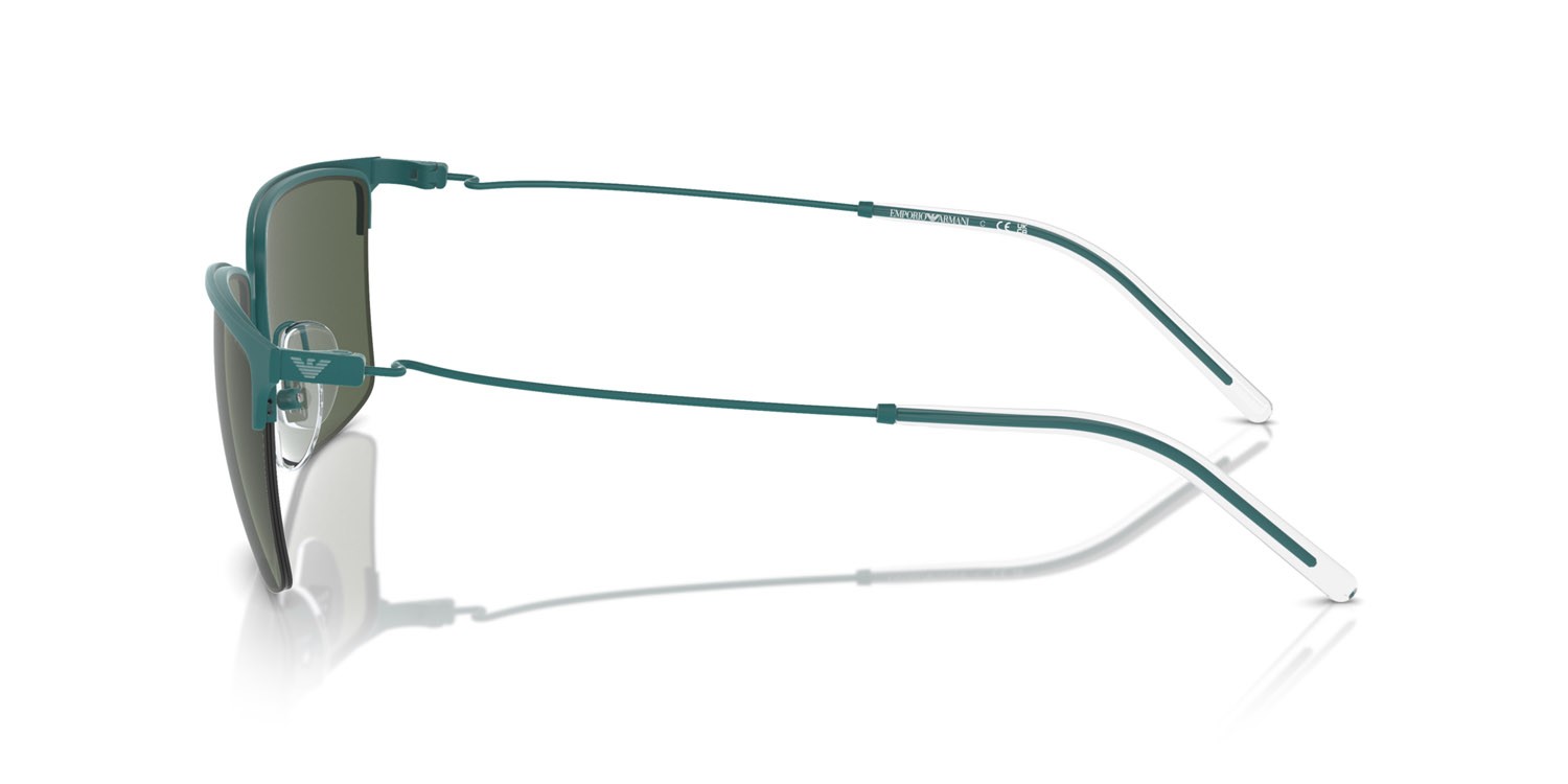 Occhiali da sole Emporio Armani EA 2155 (337971) colore matte alpine green forma quadrato lenti verde scuro