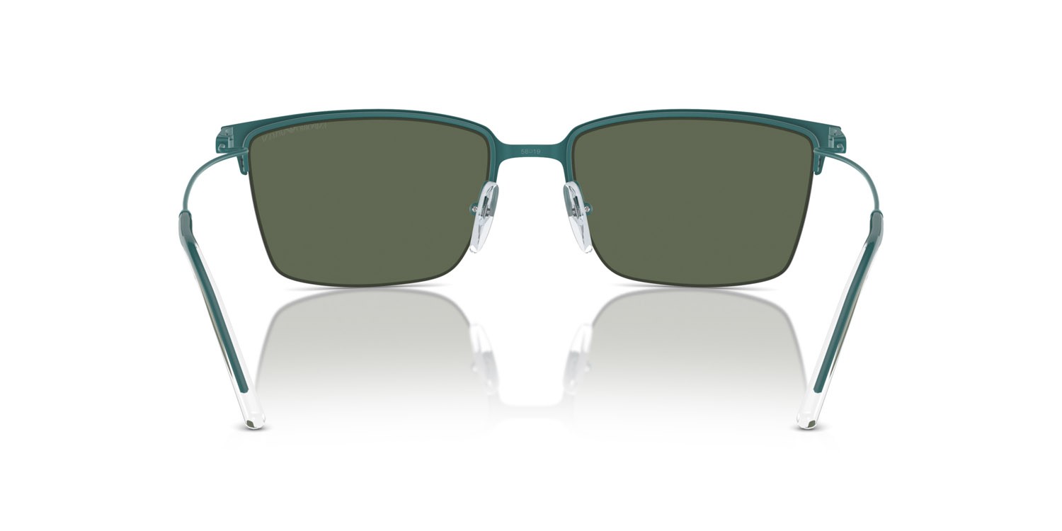 Occhiali da sole Emporio Armani EA 2155 (337971) colore matte alpine green forma quadrato lenti verde scuro