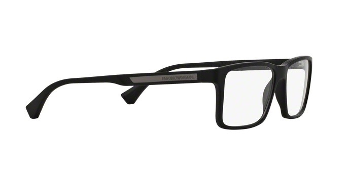 Occhiali da vista Emporio Armani EA 3038 (5063) colore black rubber forma rettangolare lenti demo lens