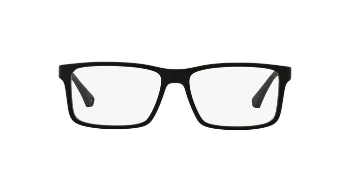 Occhiali da vista Emporio Armani EA 3038 (5063) colore black rubber forma rettangolare lenti demo lens