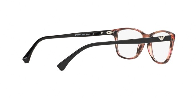 Eyeglasses Emporio Armani EA 3099 (5553) color acquerello antique pink shape cat eye lenses demo lens