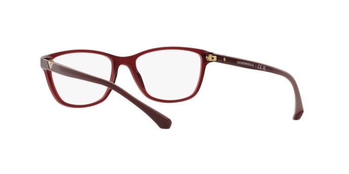 Brillen Emporio Armani EA 3099 (5576) farbe bordeaux lucido form cat-eye gläser lente demo