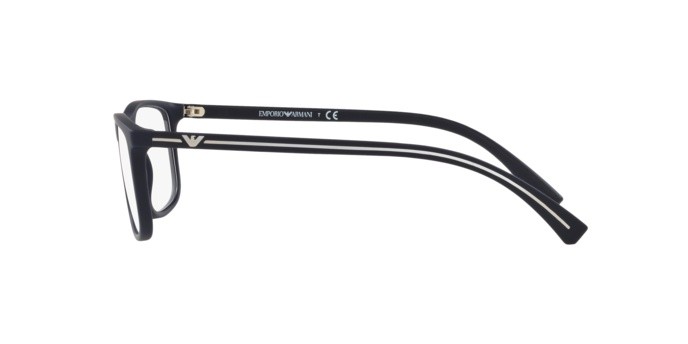 Brillen Emporio Armani EA 3135 (5692) farbe blue rubber form quadratisch gläser demo lens