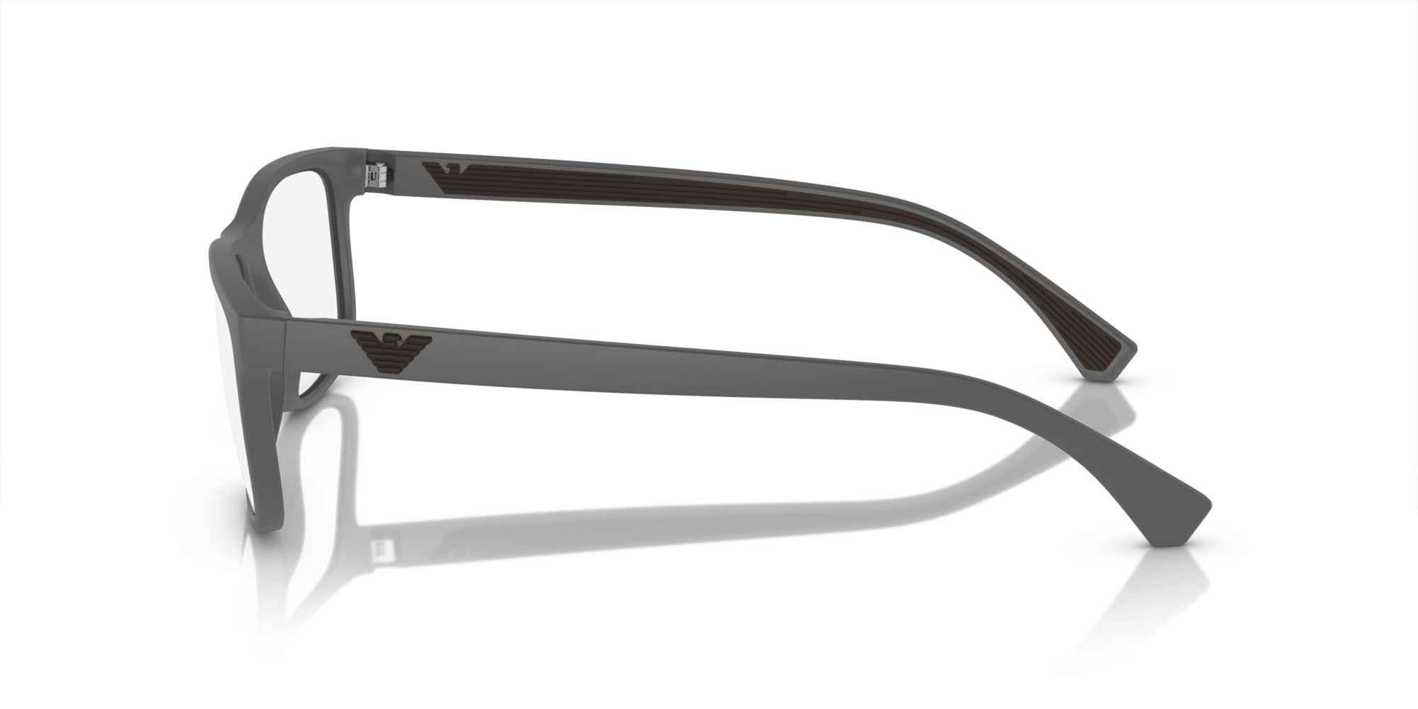Brillen Emporio Armani EA 3147 (5126) farbe grigio opaco form rechteckig gläser lente demo