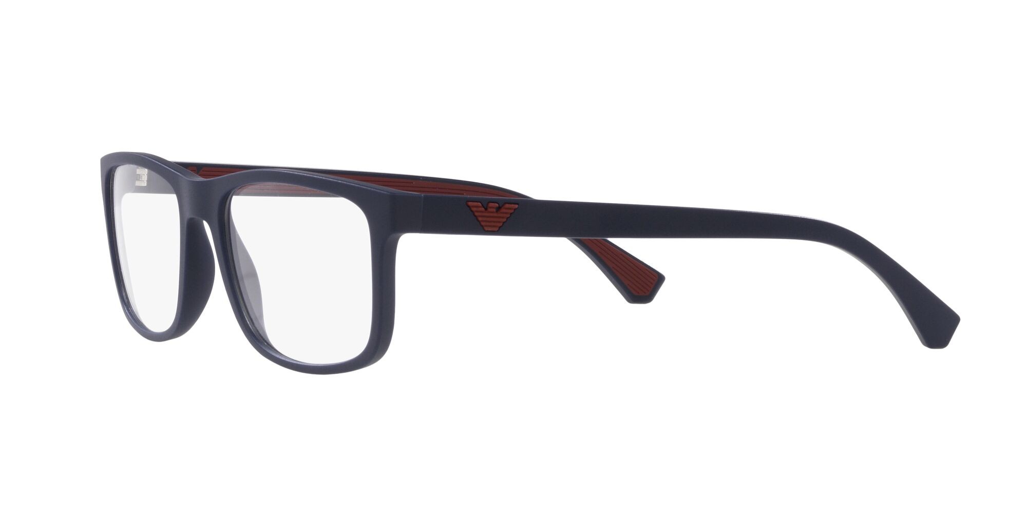 Brillen Emporio Armani EA 3147 (5799) farbe blu opaco form rechteckig gläser lente demo