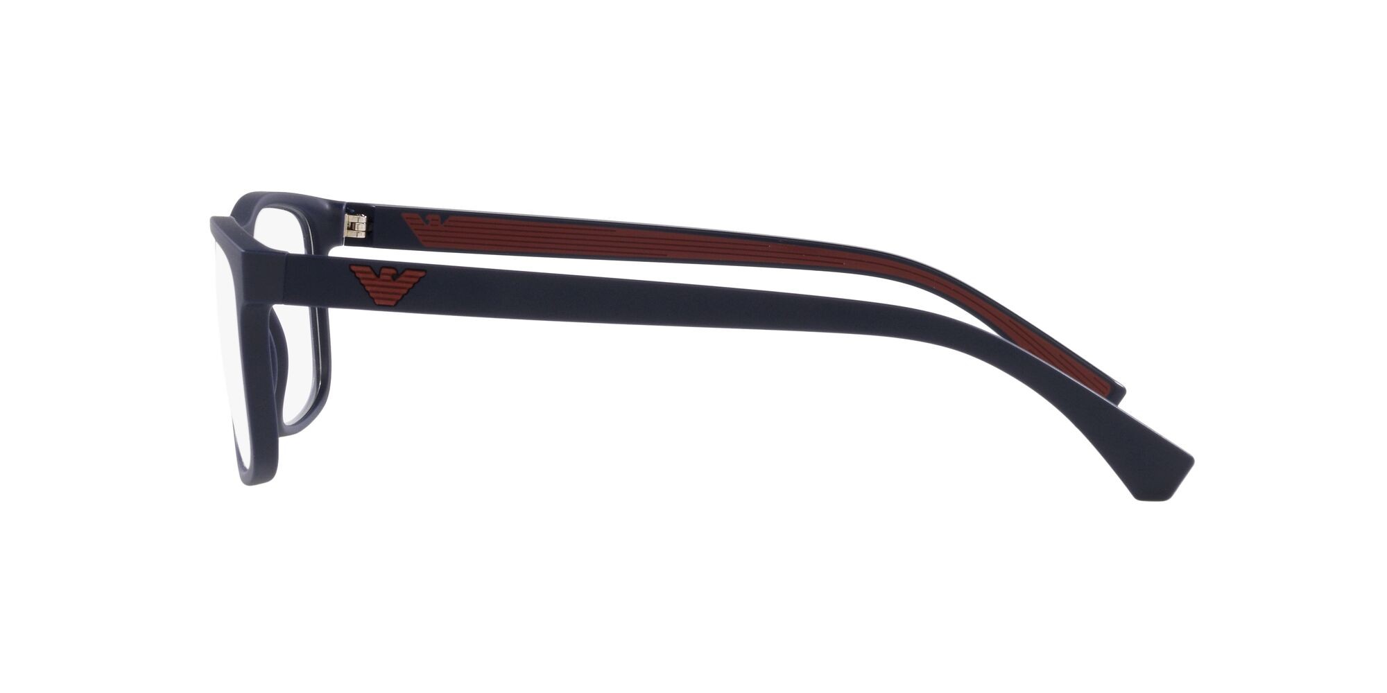 Brillen Emporio Armani EA 3147 (5799) farbe blu opaco form rechteckig gläser lente demo
