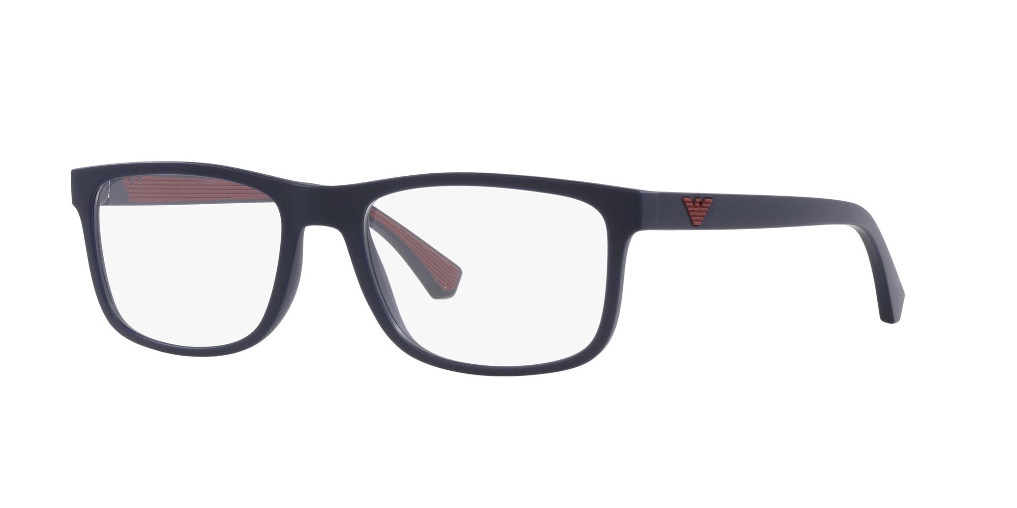 Brillen Emporio Armani EA 3147 (5799) farbe blu opaco form rechteckig gläser lente demo