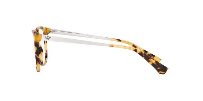 Brillen Emporio Armani EA 3153 (5767) farbe blonde havana form quadratisch gläser demo lens