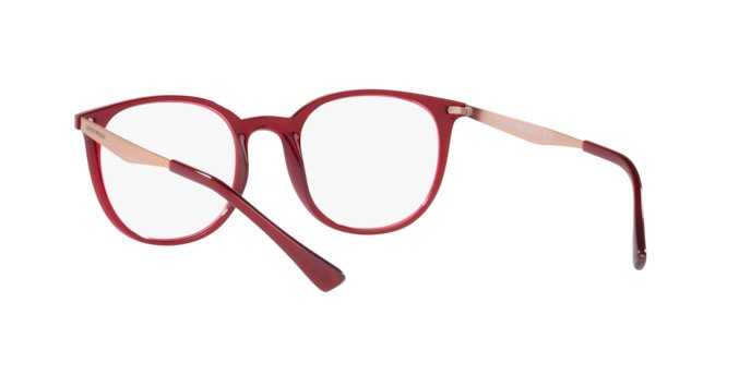 Brillen Emporio Armani EA 3168 (5075) farbe shiny transparent burgundy form pantos gläser demo lens