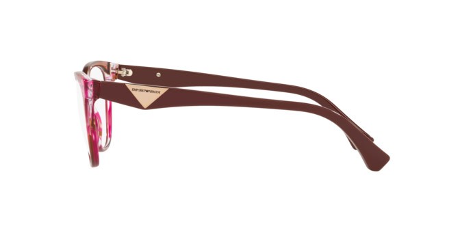 Brillen Emporio Armani EA 3172 (5021) farbe striped pink form cat-eye gläser demo lens