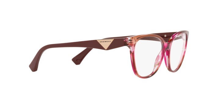 Brillen Emporio Armani EA 3172 (5021) farbe striped pink form cat-eye gläser demo lens