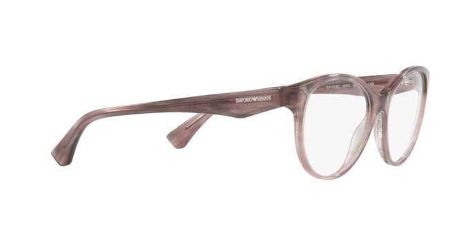 Brillen Emporio Armani EA 3180 (5885) farbe striped violet form cat-eye gläser demo lens