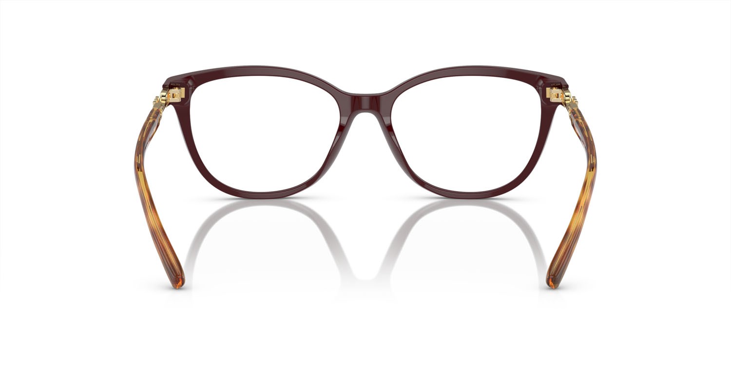Brillen Emporio Armani EA 3190 (5577) farbe bordeaux lucido form quadratisch gläser lente demo