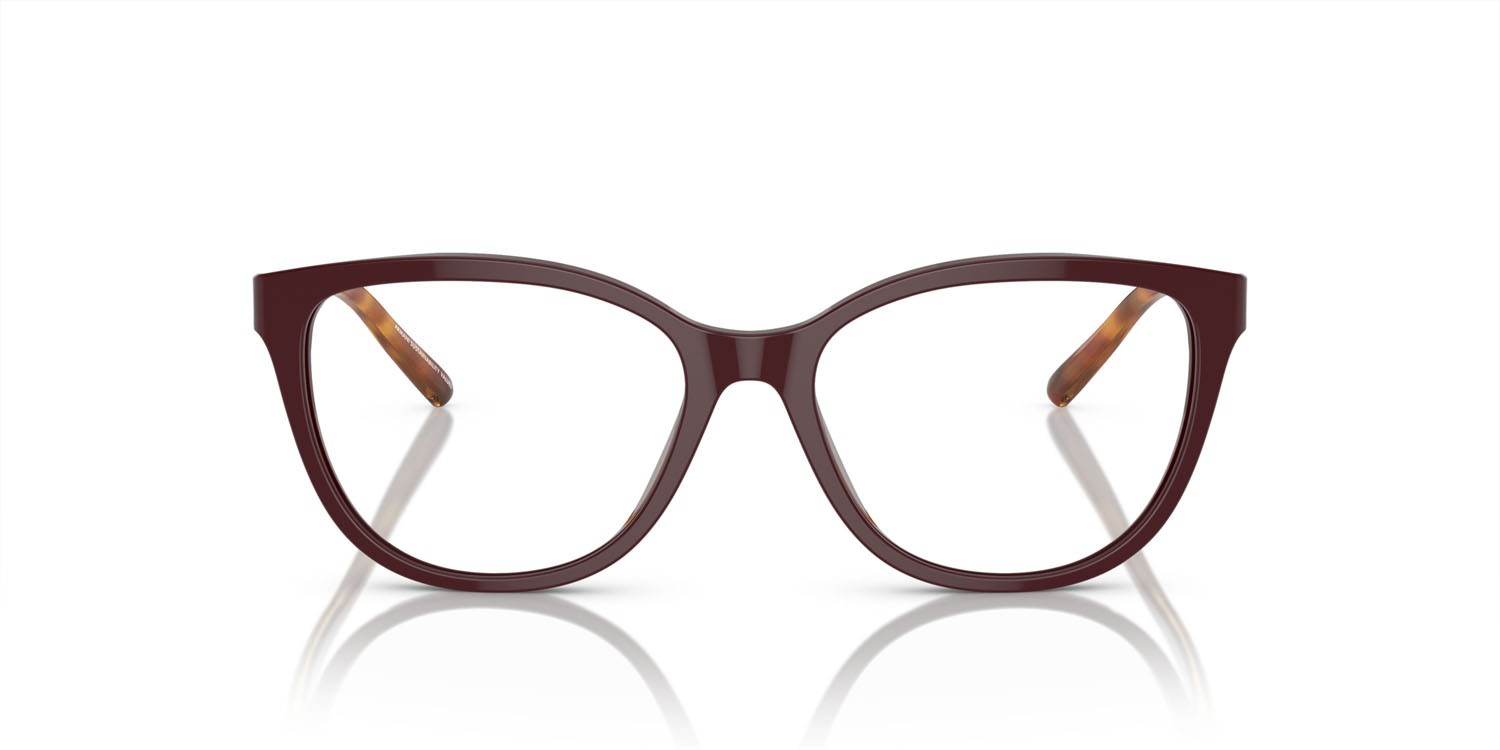 Brillen Emporio Armani EA 3190 (5577) farbe bordeaux lucido form quadratisch gläser lente demo