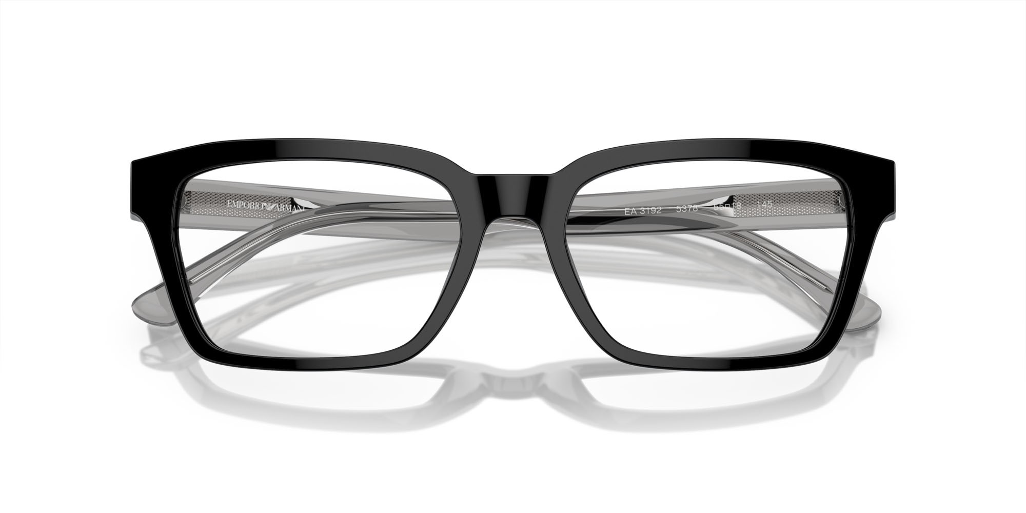 Occhiali da vista Emporio Armani EA 3192 (5378) colore nero lucido forma rettangolare lenti lente demo