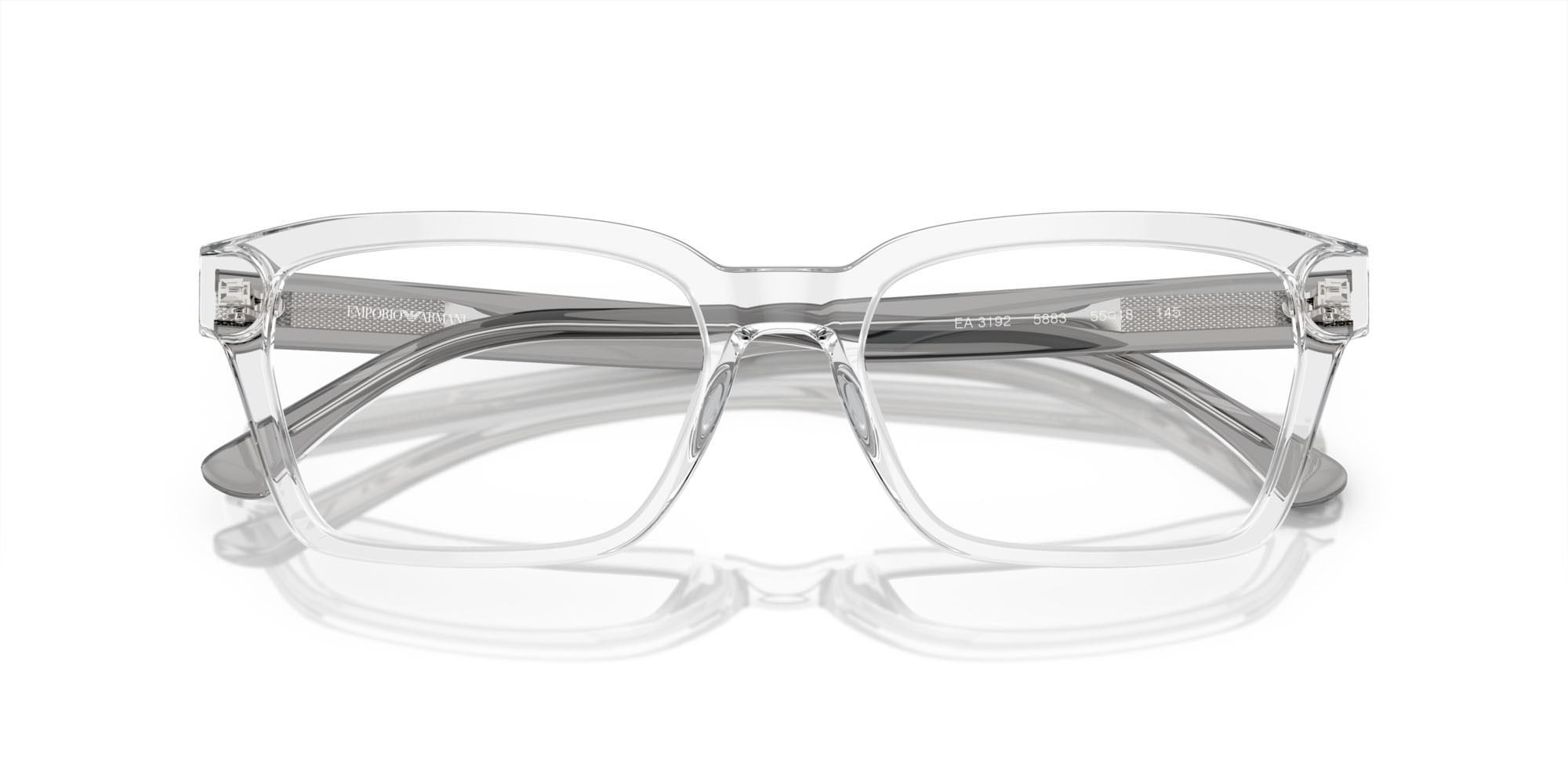 Occhiali da vista Emporio Armani EA 3192 (5883) colore crystal brillante forma rettangolare lenti lente demo