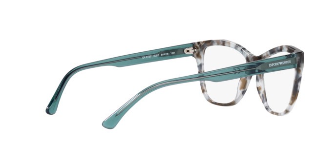 Eyeglasses Emporio Armani EA 3193 (5097) color shiny blue havana shape cat eye lenses demo lens