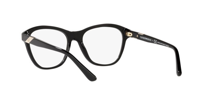 Brillen Emporio Armani EA 3195 (5875) farbe shiny black form schmetterling gläser demo lens