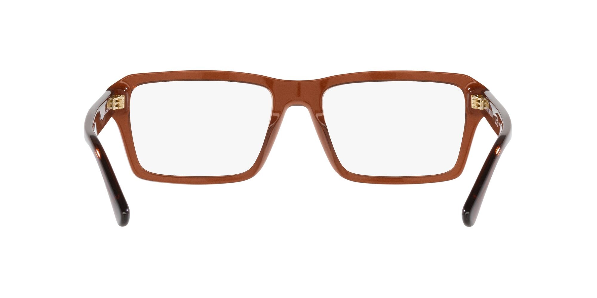 Eyeglasses Emporio Armani EA 3206 (5044) color marrone trasparente lucido shape rectangle lenses lente demo