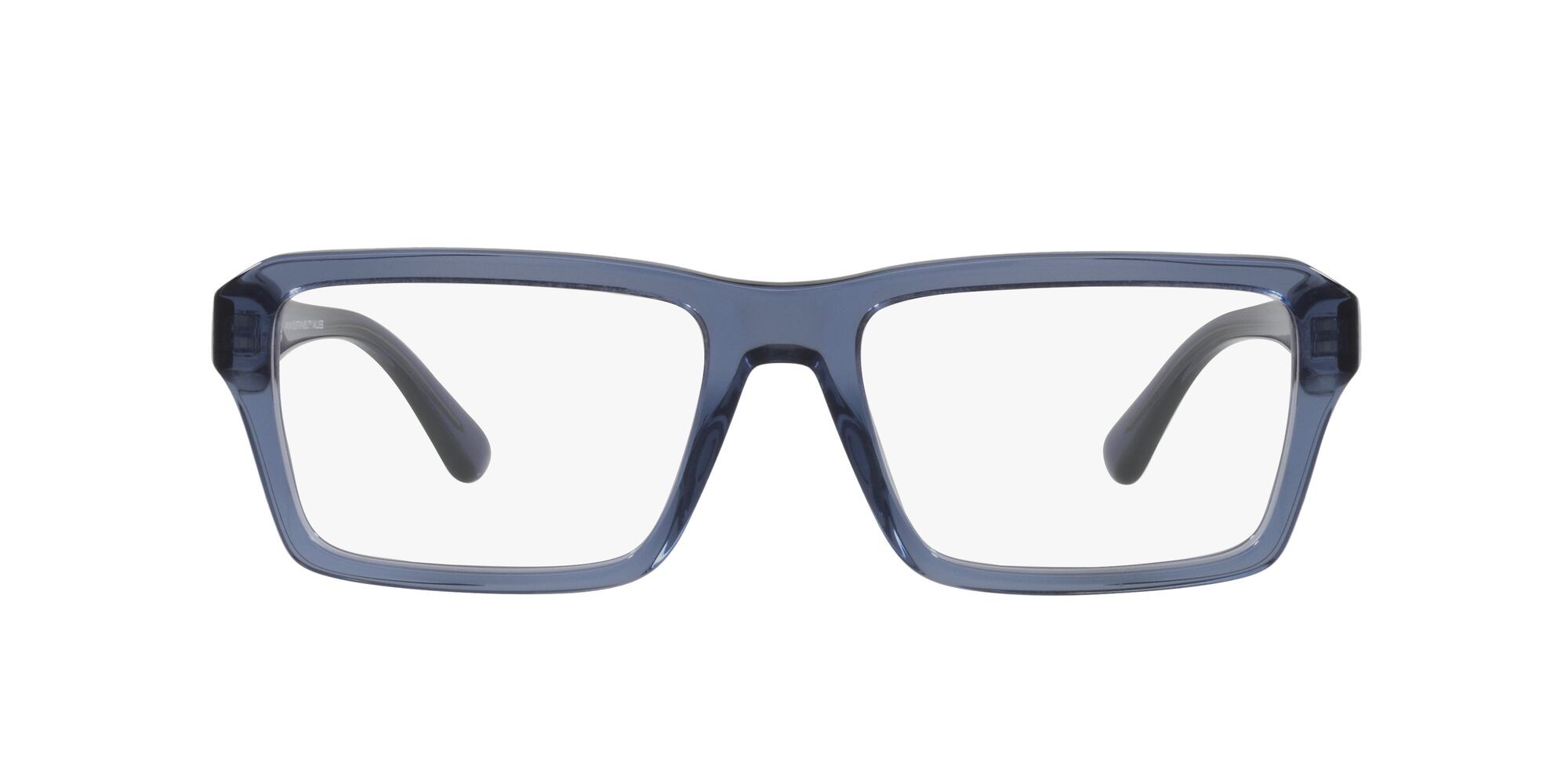 Occhiali da vista Emporio Armani EA 3206 (5072) colore blu trasparente lucido forma rettangolare lenti lente demo