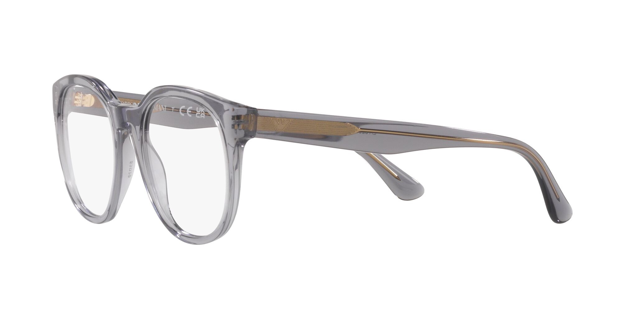 Brillen Emporio Armani EA 3207 (5075) farbe grigio trasparente lucido form pantos gläser lente demo