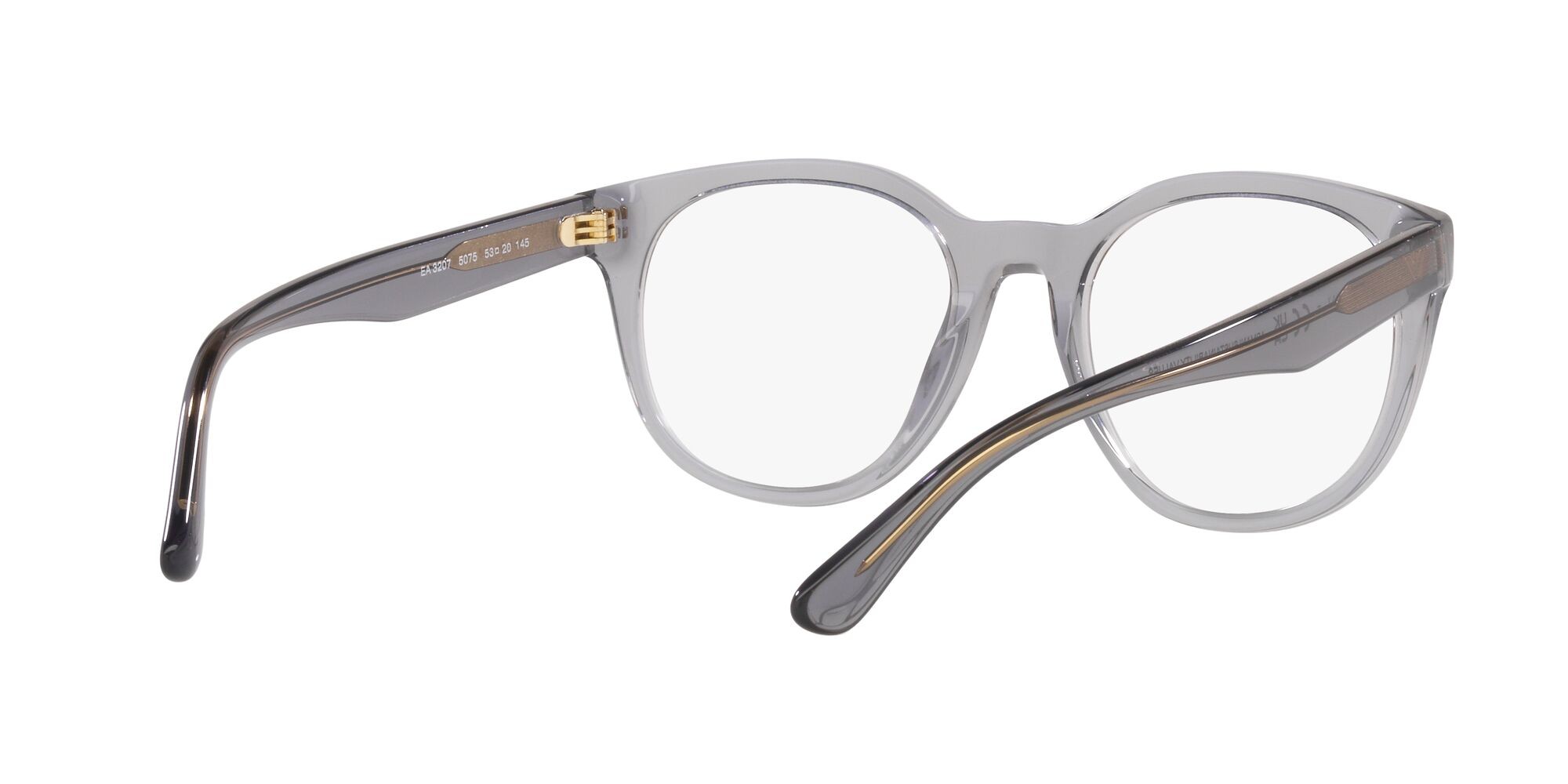 Brillen Emporio Armani EA 3207 (5075) farbe grigio trasparente lucido form pantos gläser lente demo