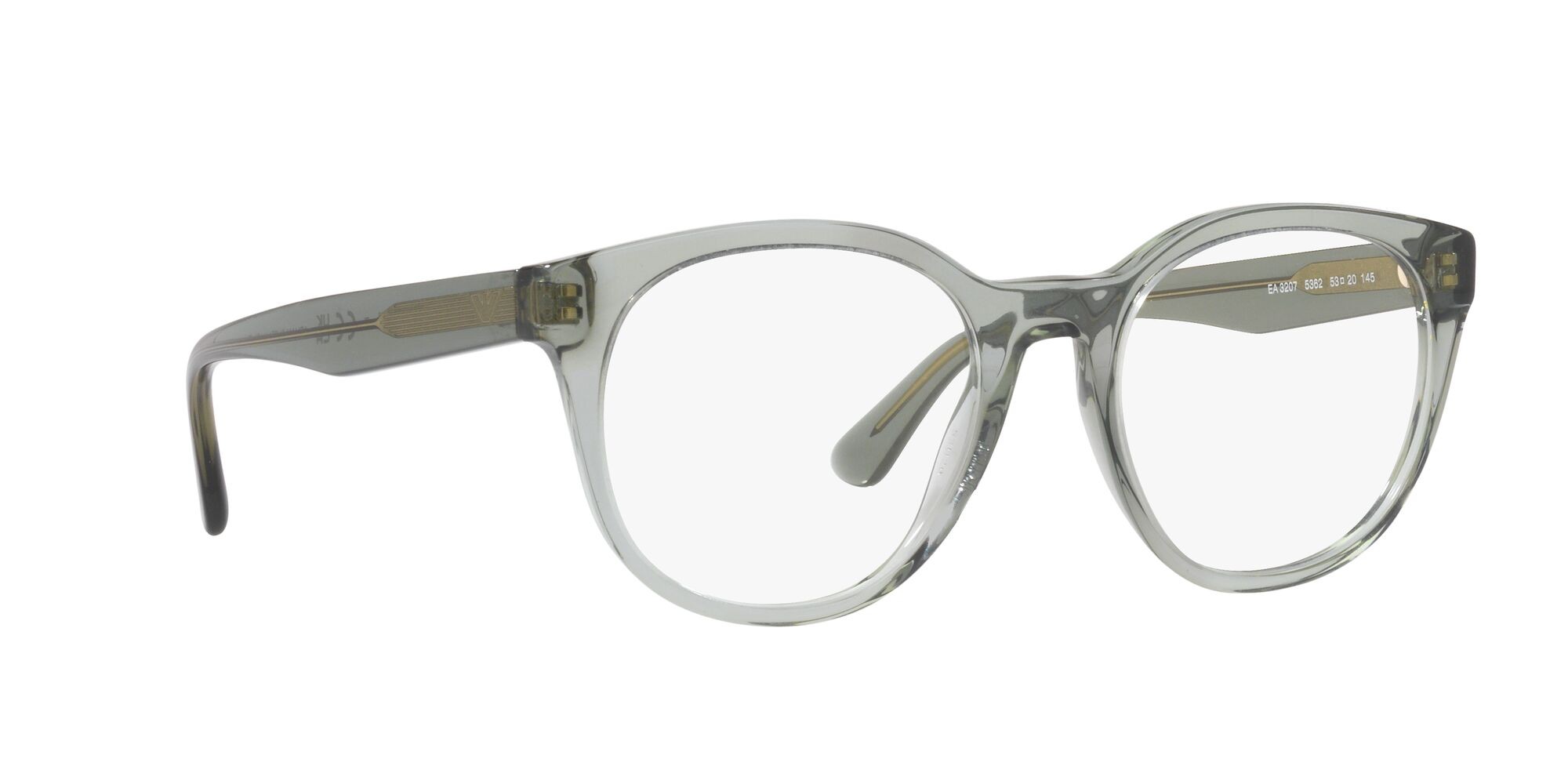 Brillen Emporio Armani EA 3207 (5362) farbe verde trasparente lucido form pantos gläser lente demo