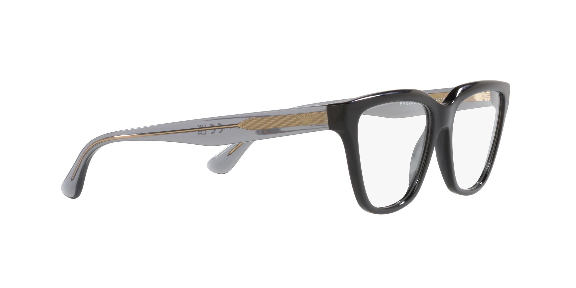 Eyeglasses Emporio Armani EA 3208 (5017) color nero lucido shape cat eye lenses lente demo